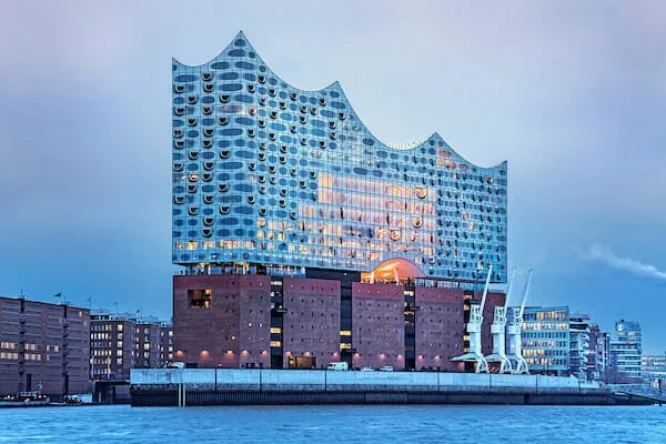 Elbphilharmonie concert hall in the Hafencity in Hamburg
