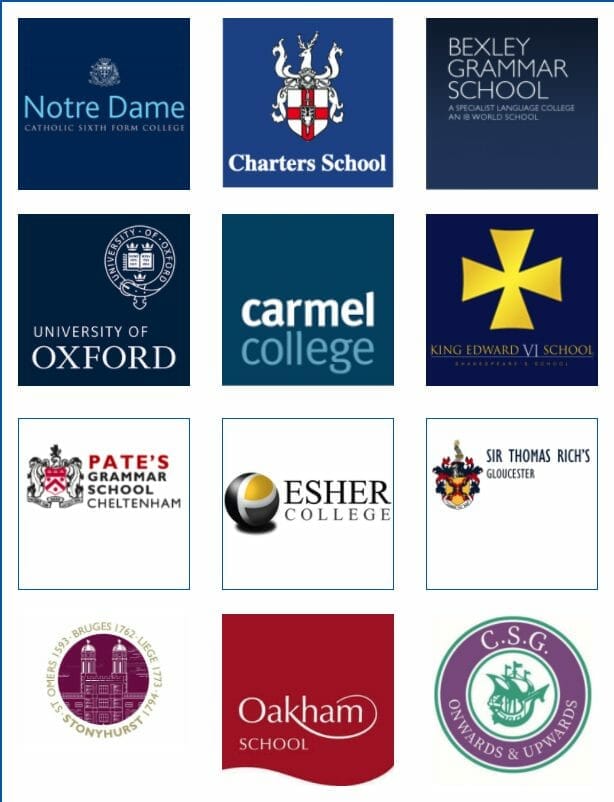 12 UK School Logos Portrait UK School Logos