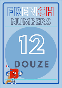French Numbers Poster