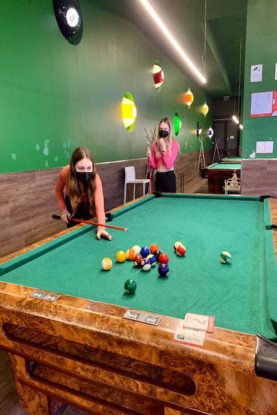 Pool3 Students playing pool