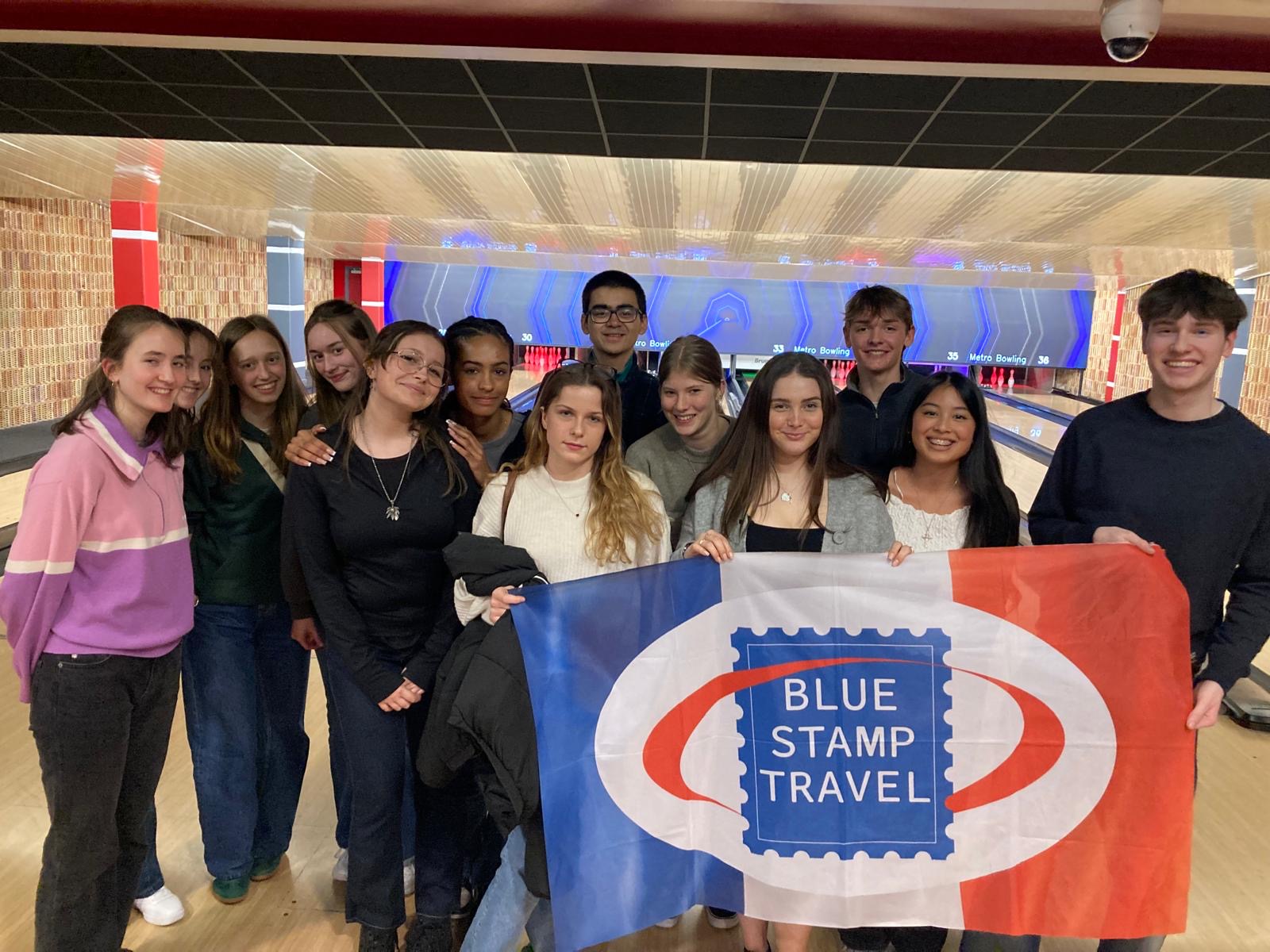 Students with flag