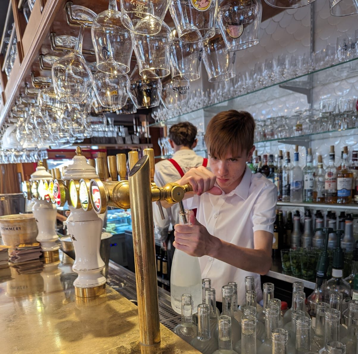 Student in restaurant placement