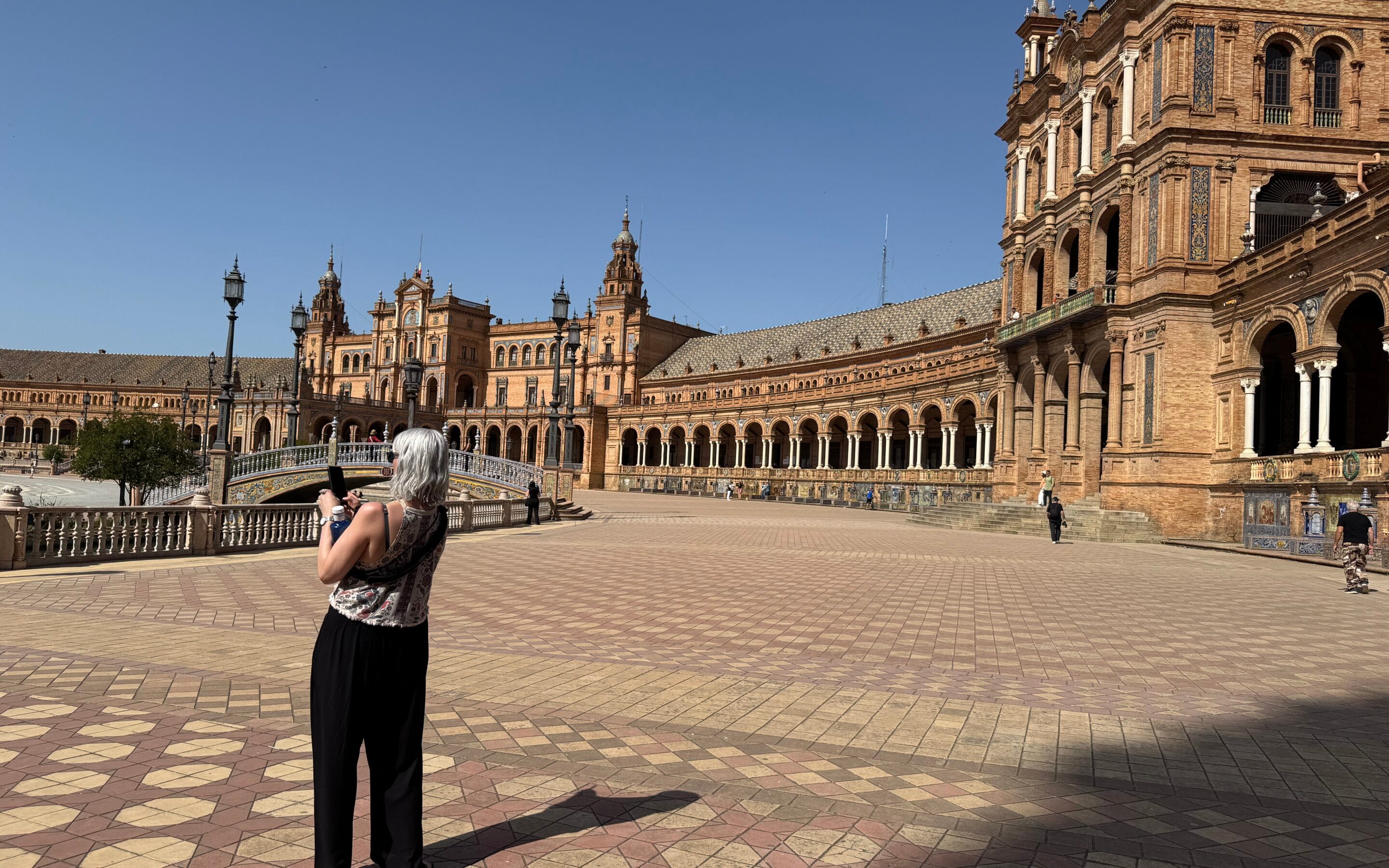 The Plaza de España in Seville, Spain.