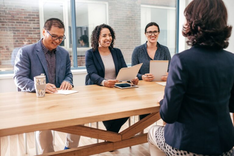 Image of somebody at a job interview