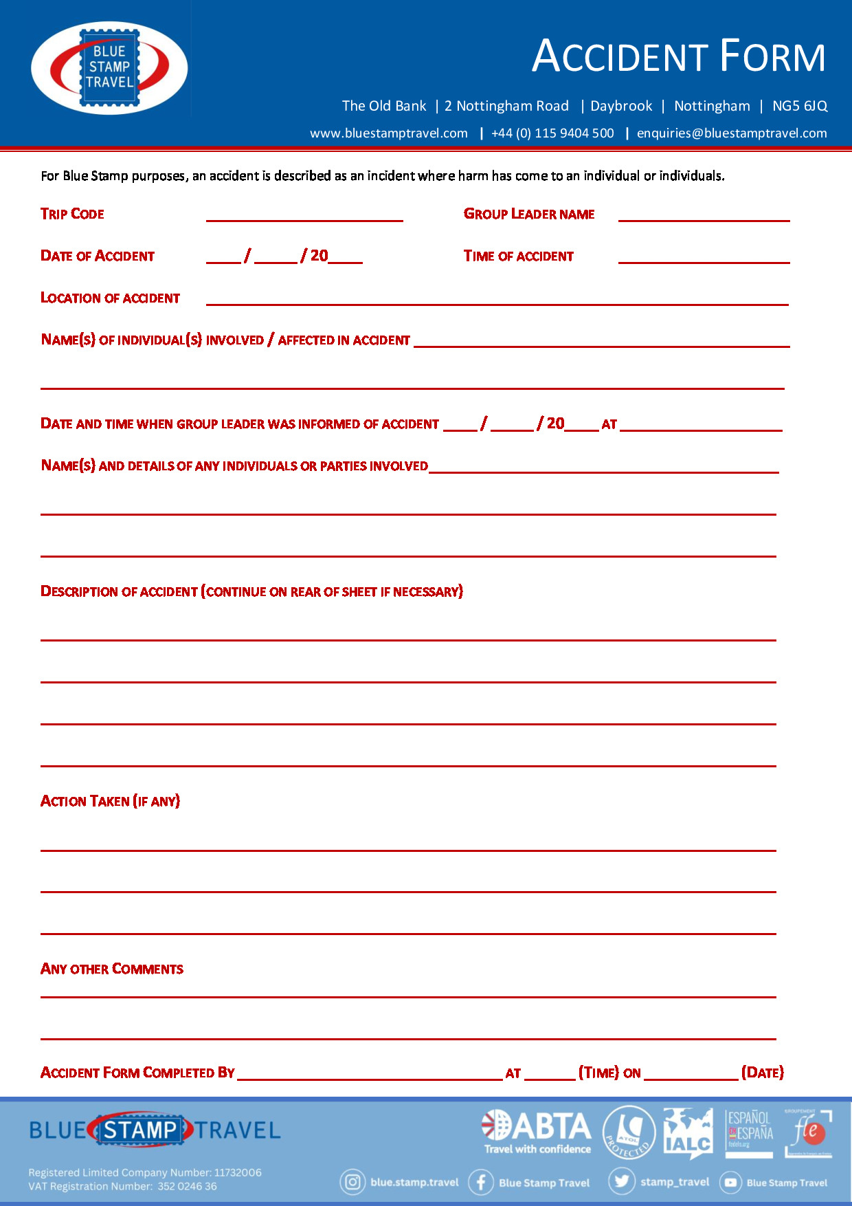 Accident Form
