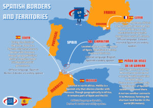 Spanish Borders and Territories Map