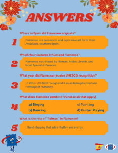 Flamenco in Spain and Q&A Sheets