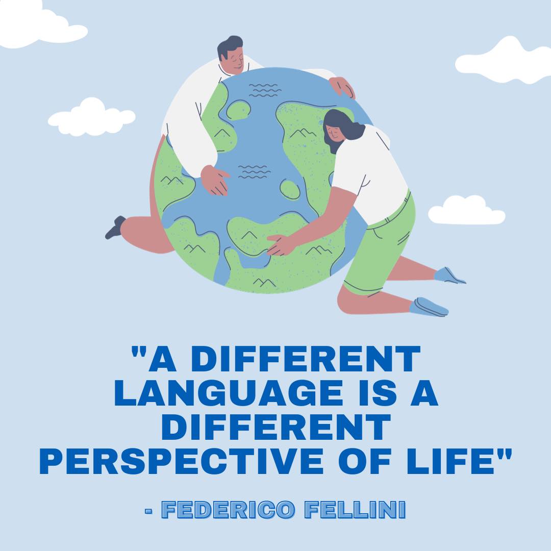 Federico Fellini quote about languages.