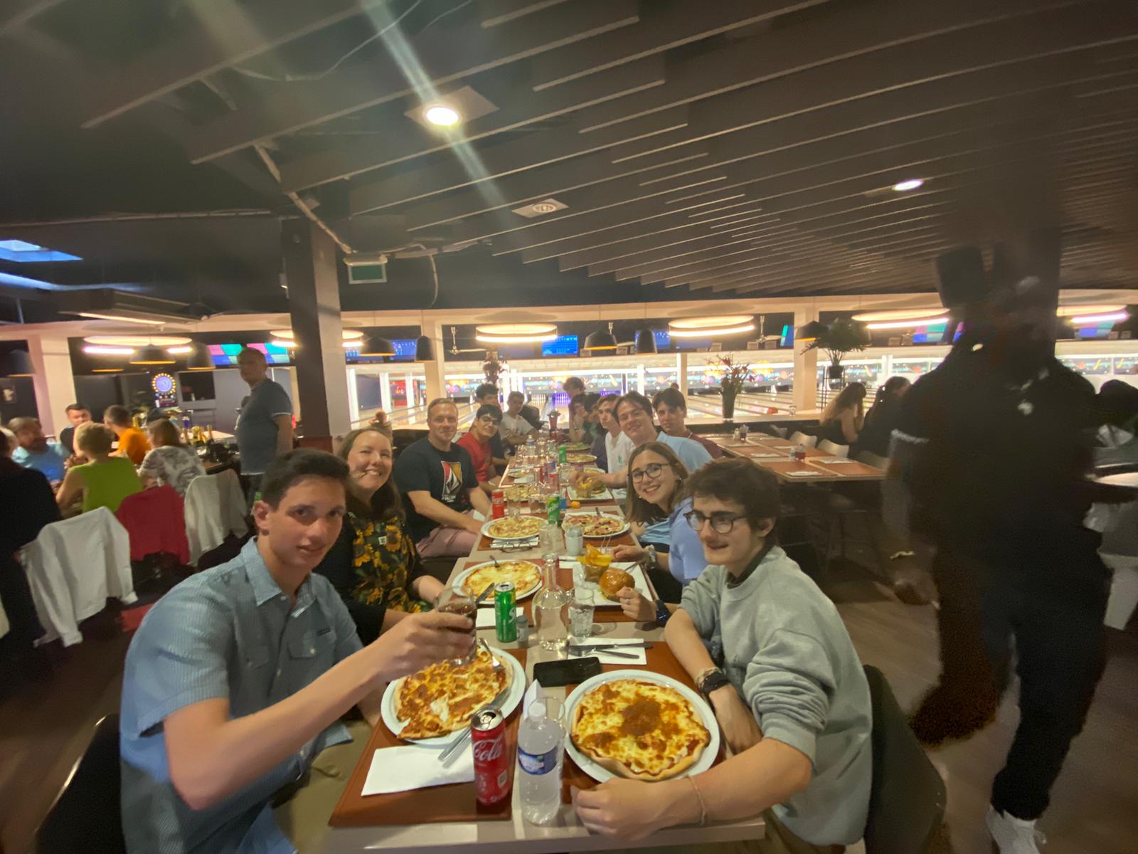 A group of students enjoying a meal together in Lille