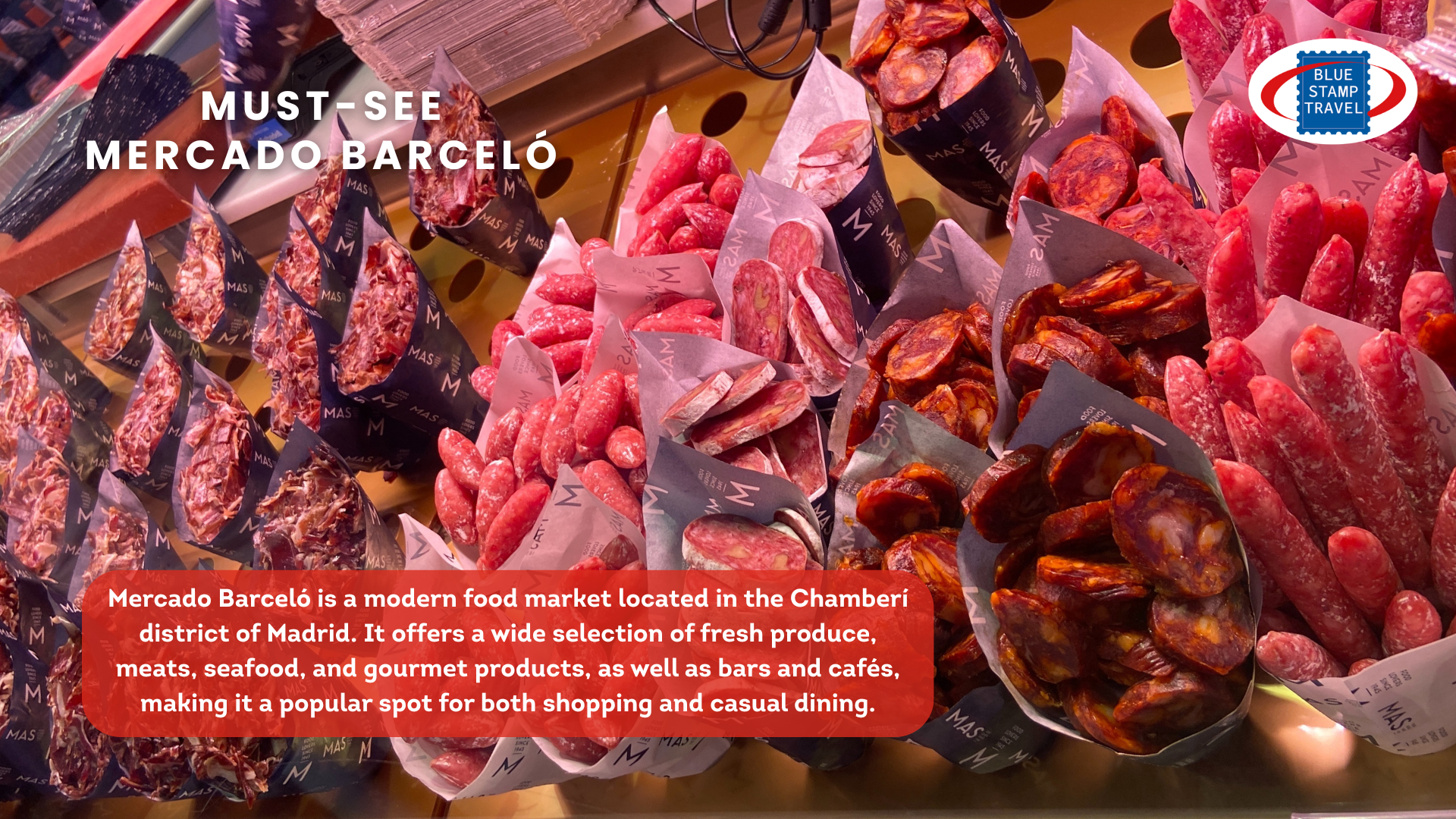 Snacks on sale in a Madrid market