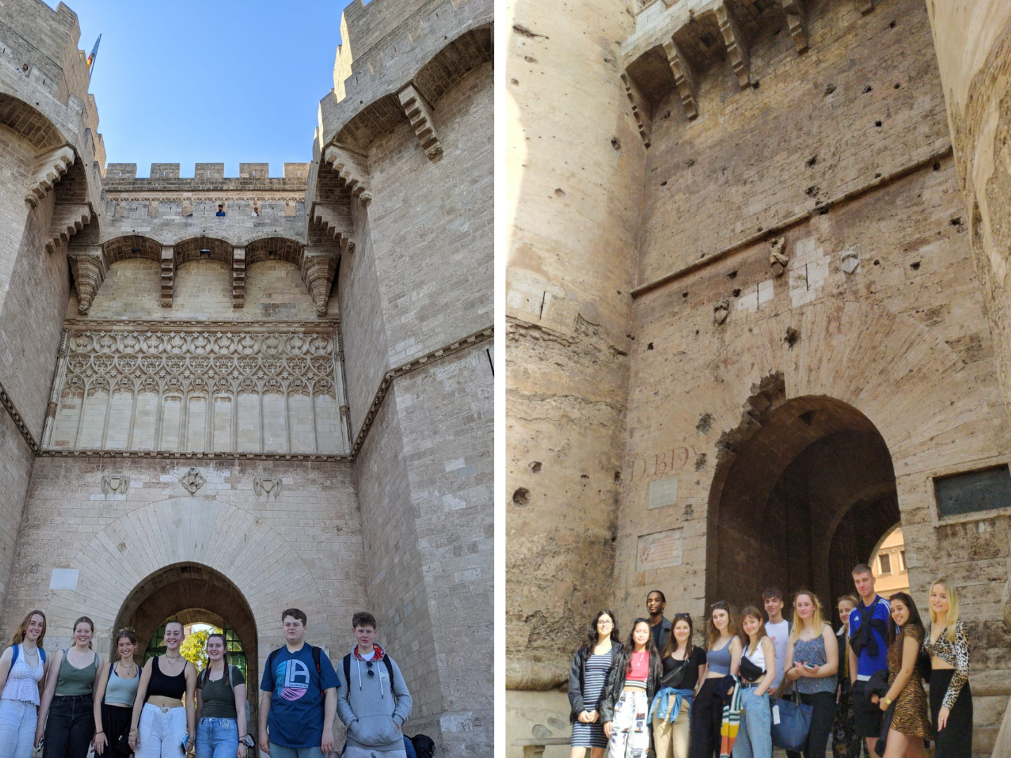 Students visiting the Serranos Towers in Valencia