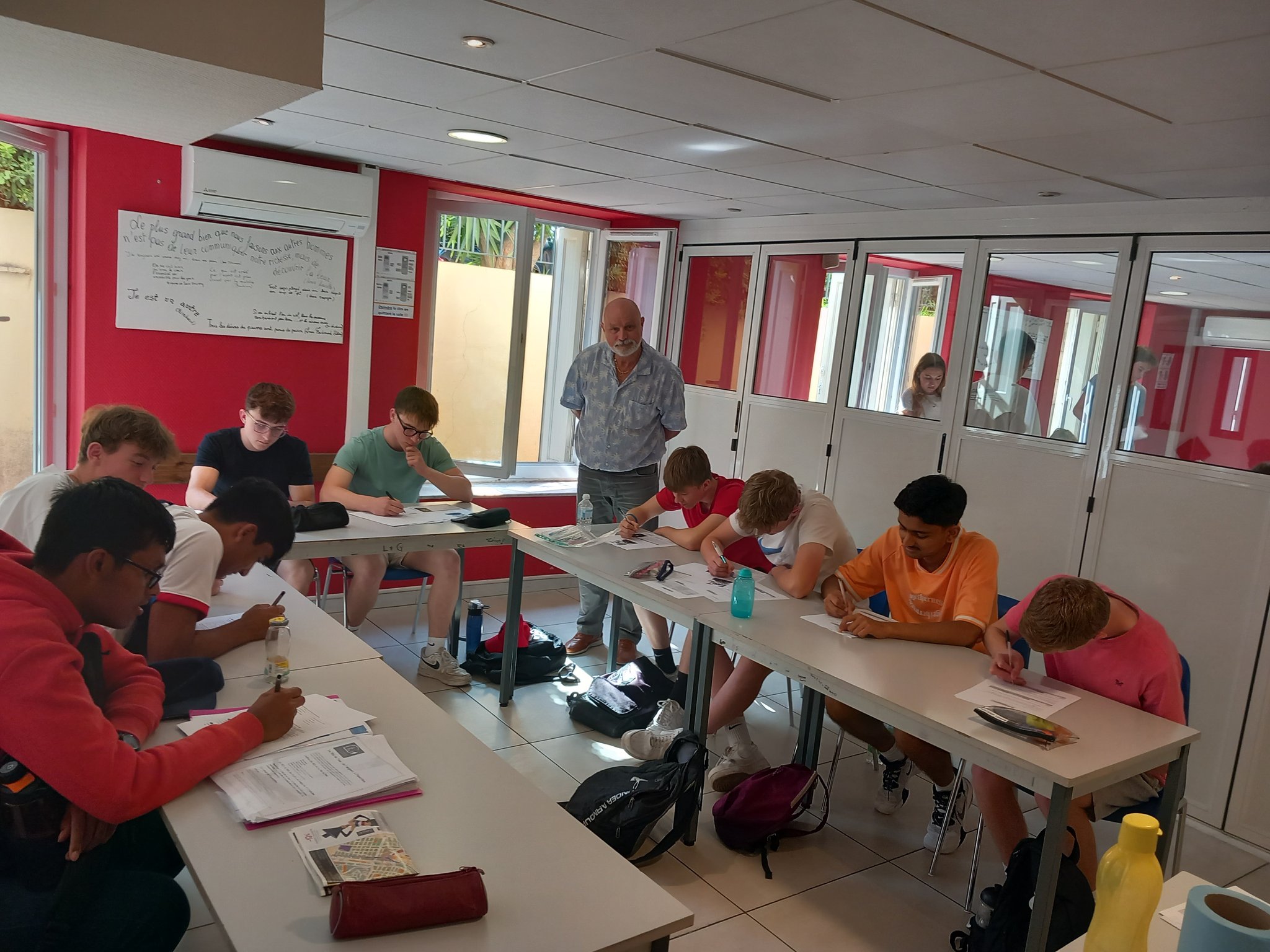 Students at language school.