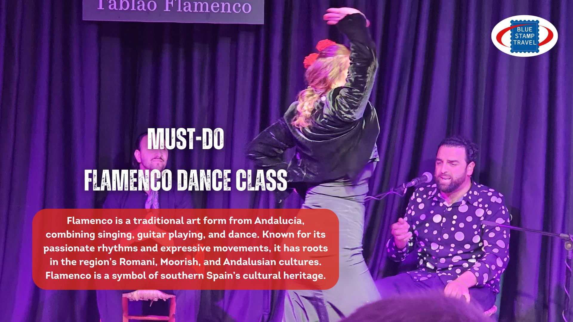 A woman dances flamenco