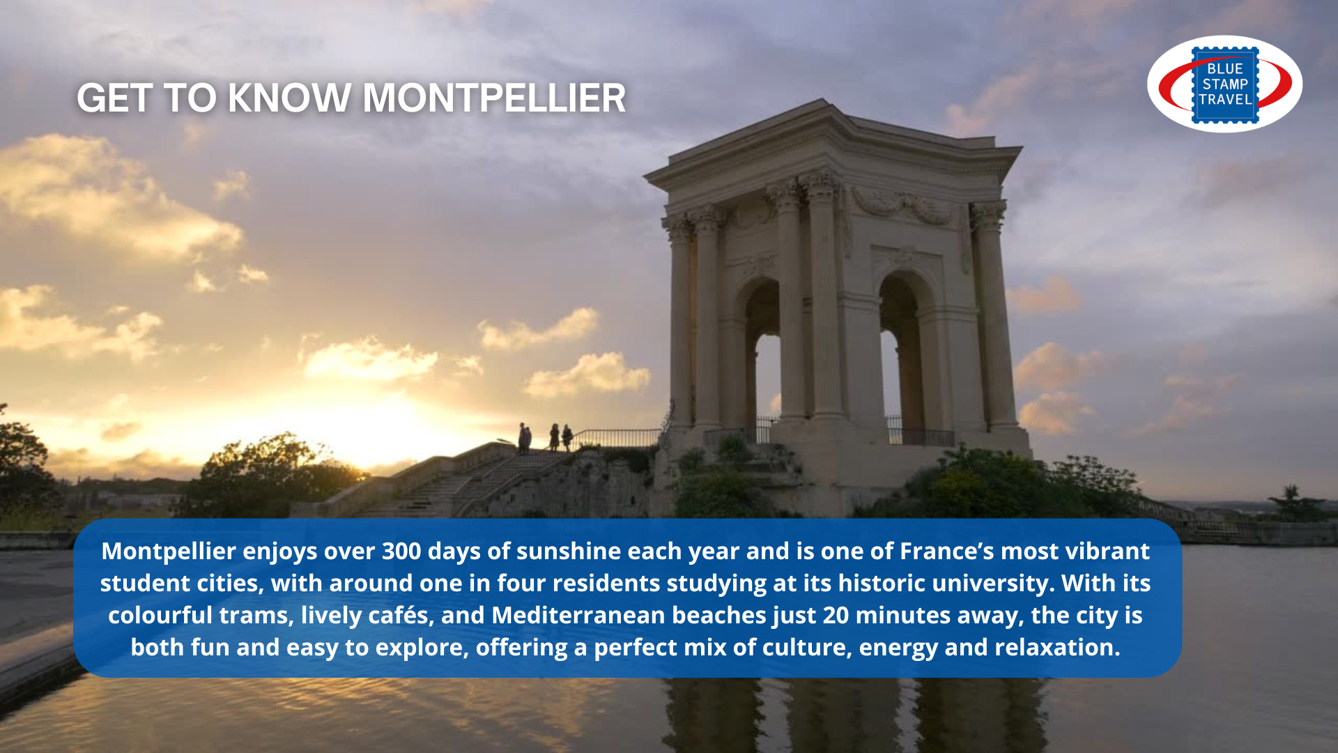 The Promenade du Peyrou in Montpellier, with the distinctive classical viewing platform