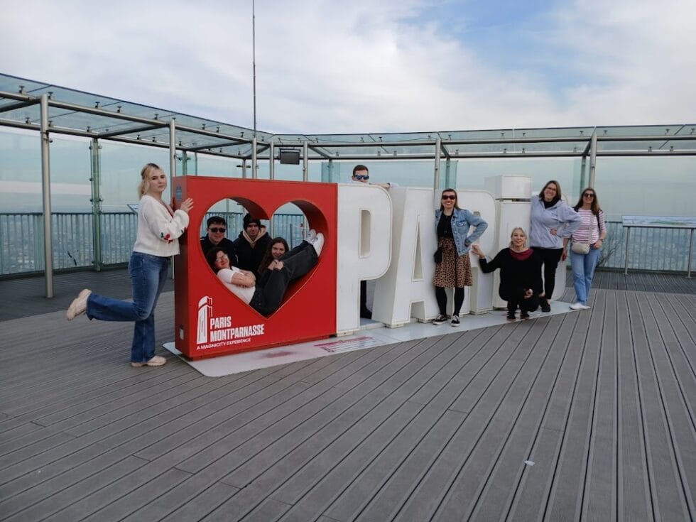 Students from On Course South West's tour of Paris.