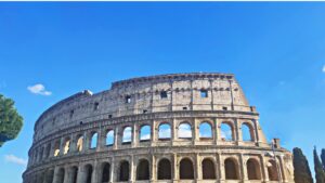 The Colosseum in Rome, Italy.