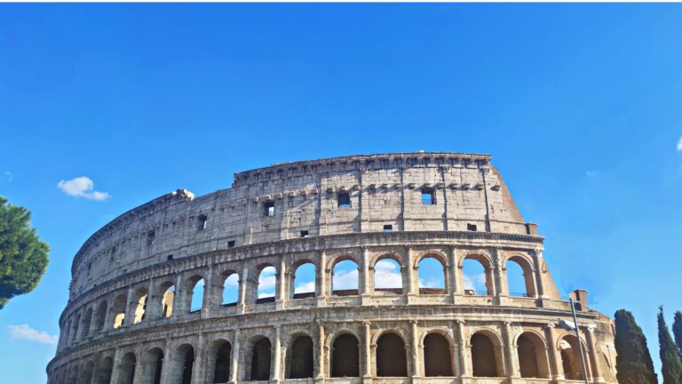 The Colosseum in Rome, Italy.