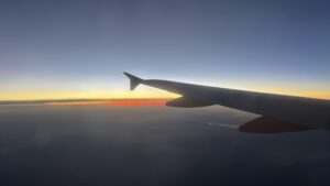 View from plane window