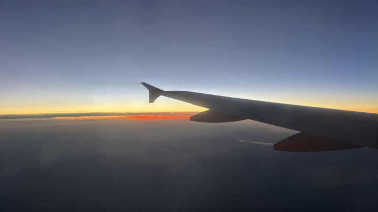 View from plane window