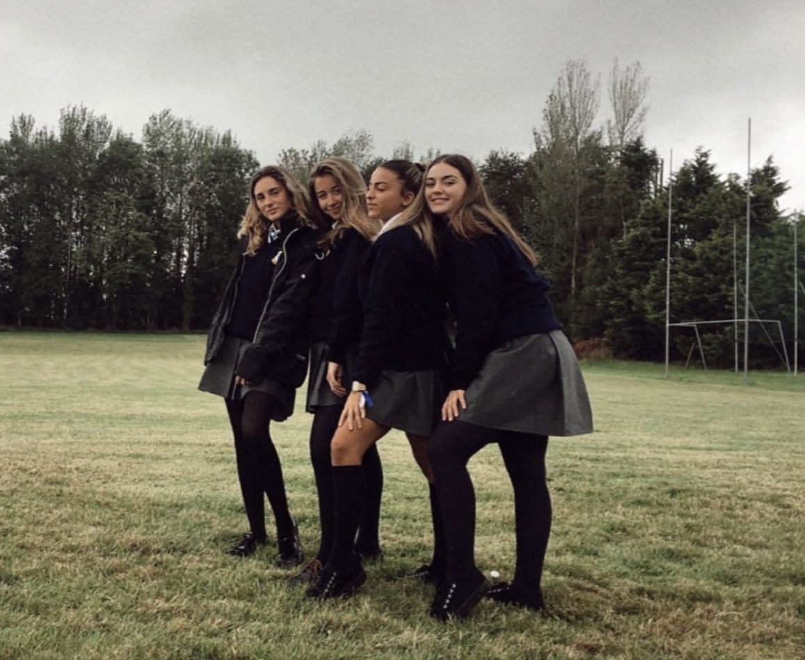 Diana at the Irish school she attended while studying abroad.