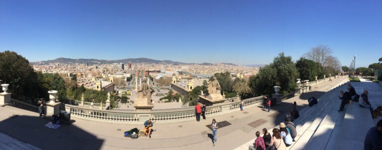 Panoramic view over Barcelona.