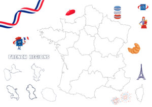 France Country Regions, Colouring Page and Q&A Sheets