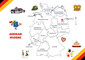 Germany Country Regions, Colouring Page and Q&A Sheets