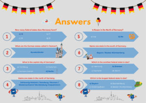 Germany Country Regions, Colouring Page and Q&A Sheets