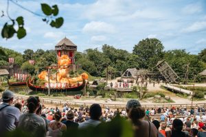 Live show at Puy du Fou theme park near Nantes, France.