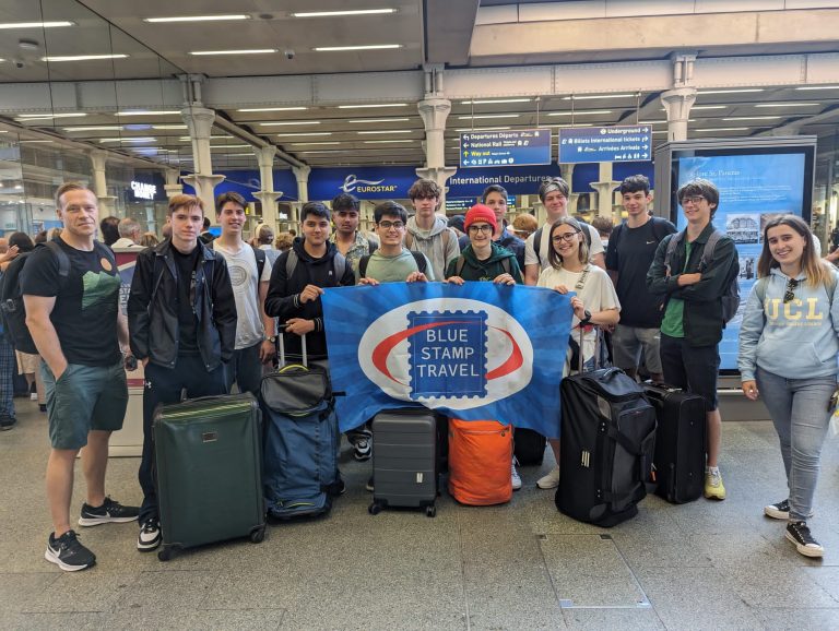 Students, Group Leaders and work placement coordinators on their way to Lille for Work Experience Abroad.