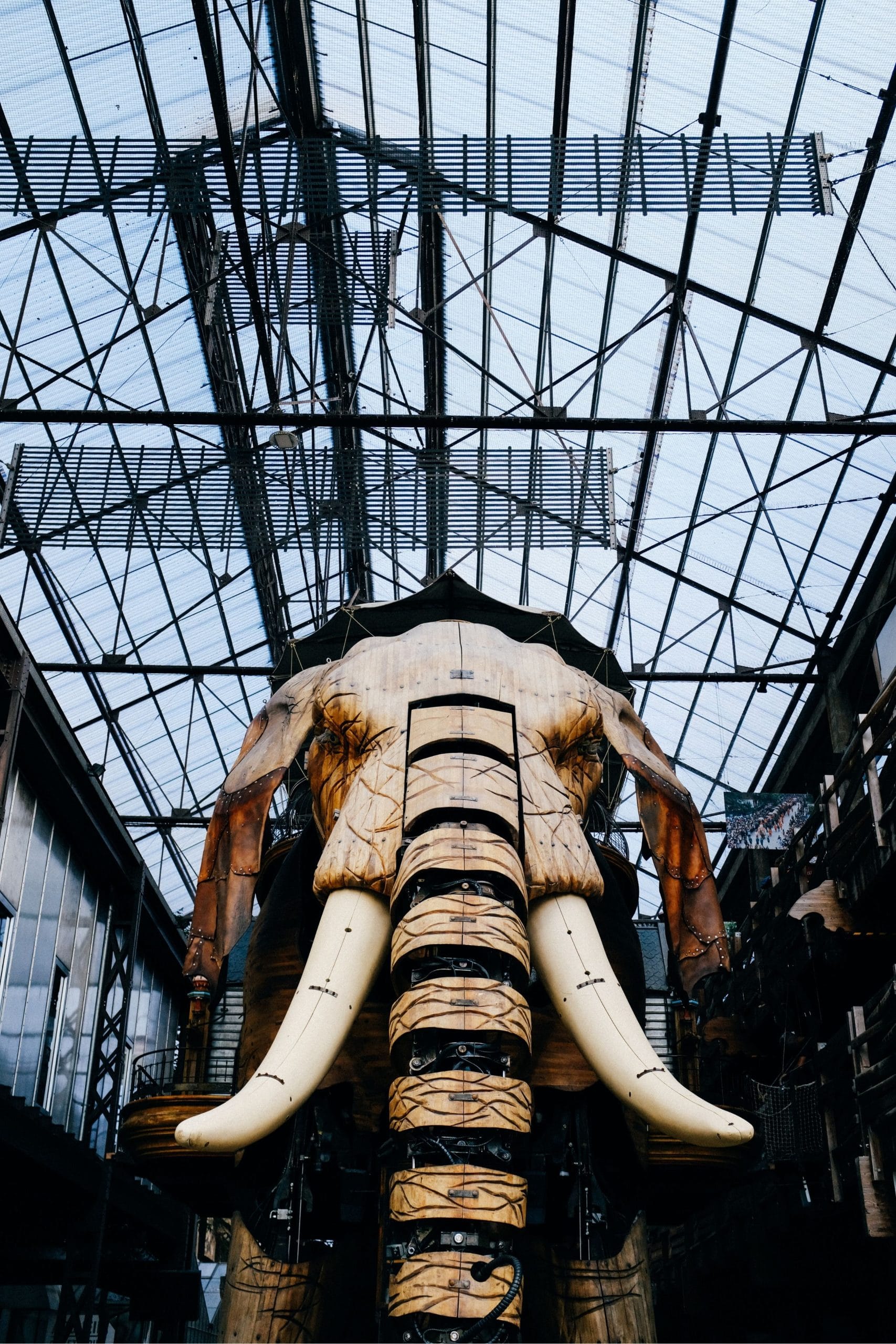 Nantes mechanical elephant, near Puy dy Fou.